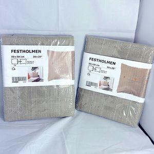 IKEA FESTHOLMEN Indoor/Outdoor Cushion Cover 20"x20" Beige